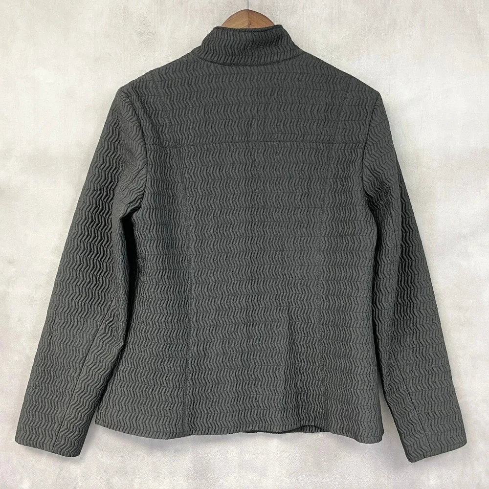 Pendleton Quilted Zip Up Jacket Women Medium Textured Coastal Heritage Elevated